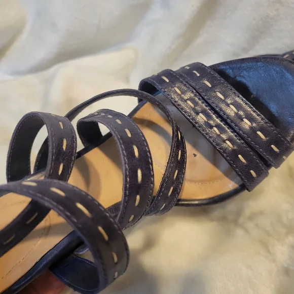 UGG Navy Leather Strappy Heels - Picture 10 of 14